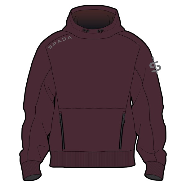 Spada Spada blade ce hoodie port red x-small